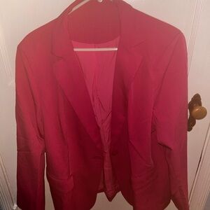Women's pink button down blazer
